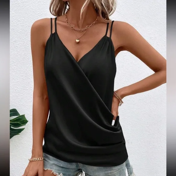 Luxe cross wrap cami top - Picture 6 of 6